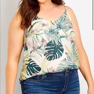 Maurices Palm Leaf Print Tank